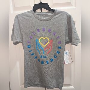 NWT, Autism Speaks"Celebrate Differences",Gray,Short Sleeve Tee- Adult Unisex XS